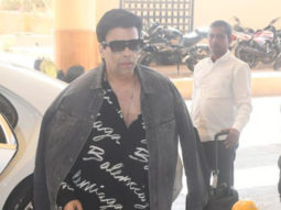 Karan Johar gets clicked at Jaisalmer airport as he leaves for Mumbai