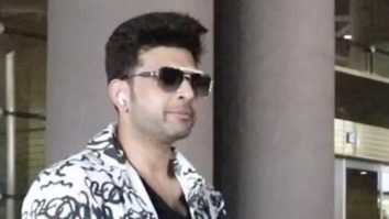 Karan Kundrra gets clicked in a cheerful mood at the airport