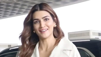 Kriti Sanon gets a musical entry by paps at the airport