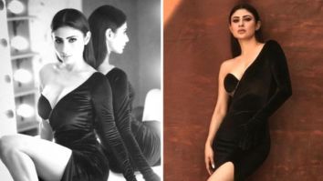 Mouni Roy ups the hotness quotient as she goes bold in black velvet bodycon dress