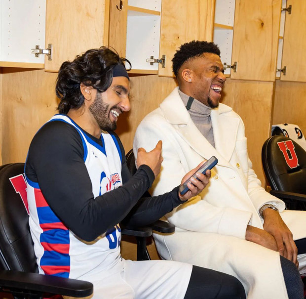 NBA legends Dwyane Wade and Giannis Antetokounmpo appreciate Ranveer Singh at All-Star Celebrity Game
