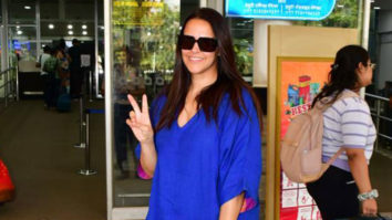 Neha Dhupia looks pretty as she smiles for paps at the airport