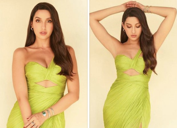 Nora Fatehi Makes A Fashion Statement In A Green Shimmery Dress