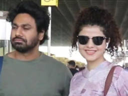 Palak Muchhal & Mithoon pose together for paps at the airport
