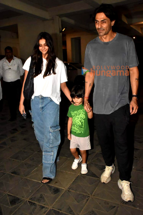 photos arjun rampal and gabriella demetriades snapped with their son arik rampal in bandra 2