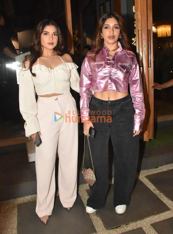 Photos: Bhumi Pednekar, Samiksha Pednekar and Orhan Awatramani snapped at Mizu in Bandra