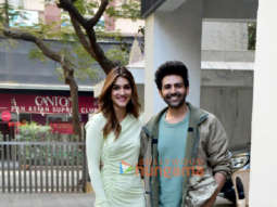 Photos: Kartik Aaryan and Kriti Sanon spotted promoting their film Shehzada