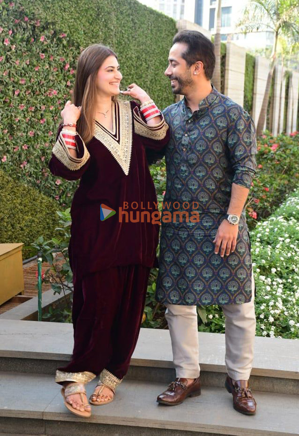 photos newly weds abhishek pathak and shivaleeka oberoi snapped outside their new residence in andheri 3
