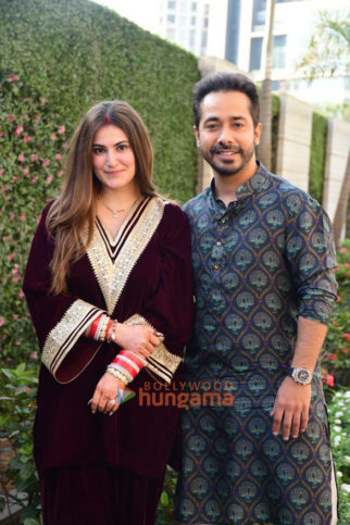 Photos: Newly weds Abhishek Pathak and Shivaleeka Oberoi snapped outside their new residence in Andheri