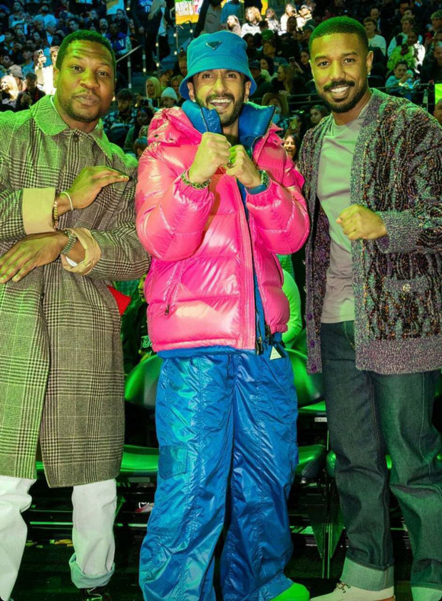 Ranveer Singh meets MCU stars Jonathan Majors, Michael B Jordan, Simu Liu at NBA All-Star Night in Utah