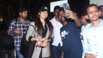 Rashmika Mandanna looks absolutely cute wearing a cap at the airport