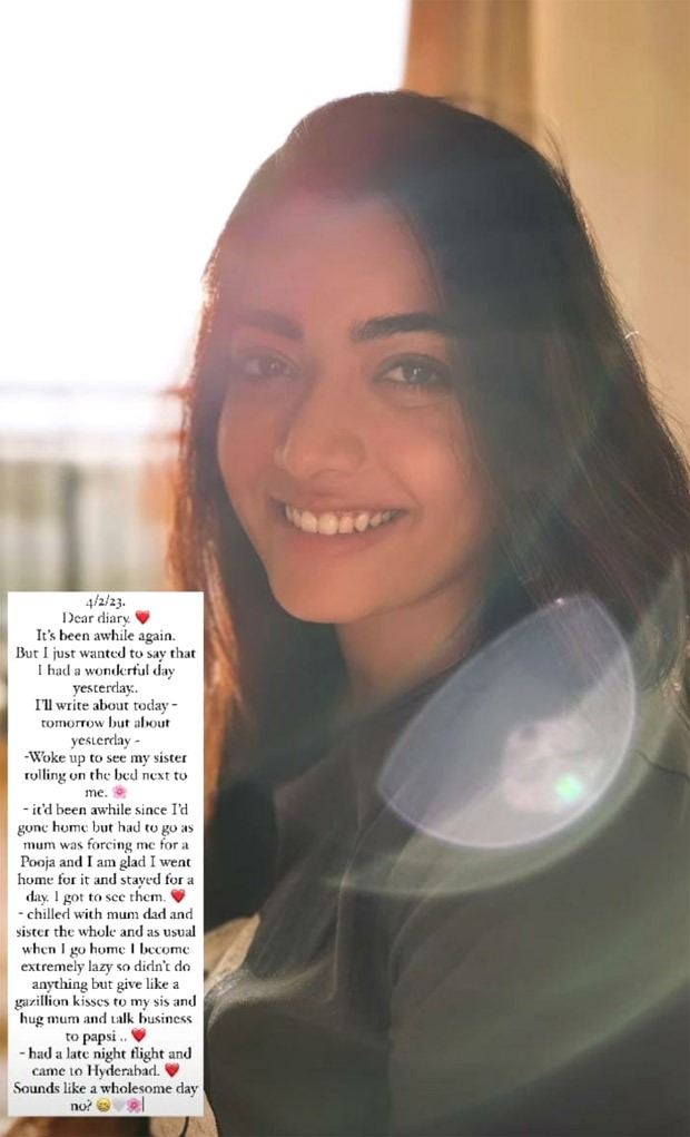 Rashmika Mandanna gives a peek into a wholesome day in her hometown Coorg; pens a dear diary moment 