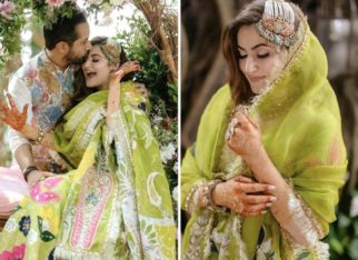 Shivaleeka Oberoi and Abhishek Pathak give us glimpses of their pre-wedding festivities filled with love, but it’s her green couture lehenga that has us hooked