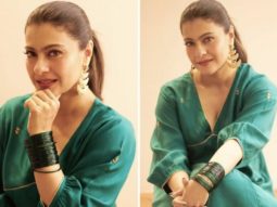 When Kajol is wearing a sleek, simple green suit, it’s difficult to keep our eyes off of her