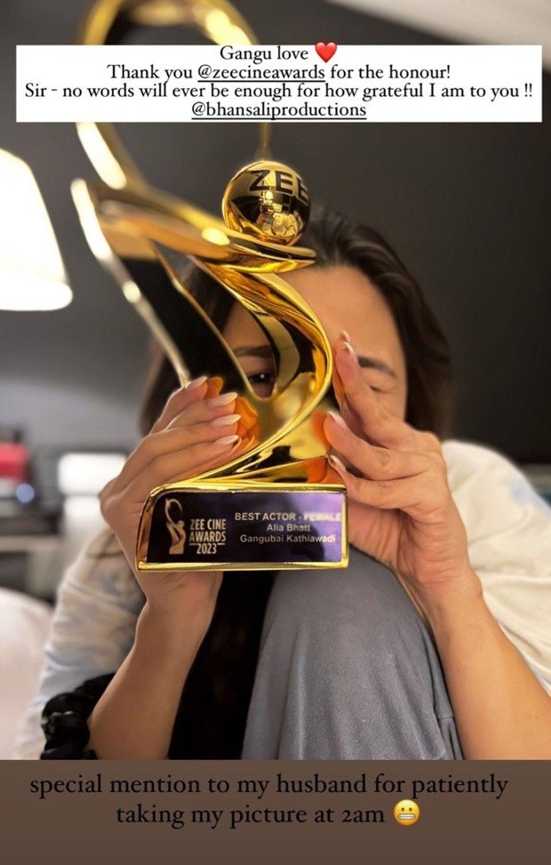Zee Cine Awards 2023: Ranbir Kapoor turns photographer for Alia Bhatt as Gangubai Kathiawadi star thanks husband for celebrating her victory at 2 am