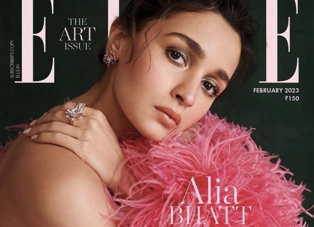 Alia Bhatt looks nothing short of dreamy in pink lemon hued gown and fur shrug as she turns cover girl for Elle magazine : Bollywood News