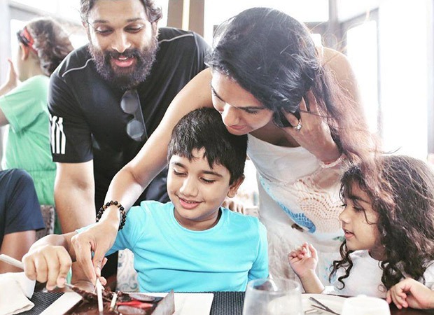 Allu Arjun gives a peek into his "sweet break" with family in Rajasthan; see pic featuring wife Sneha Reddy with kids