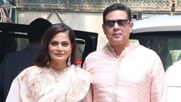 Alvira Khan poses with husband at Alanna’s mehendi ceremony