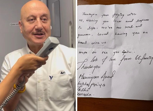 Anupam Kher honoured by IndiGo flight crew; says, “I am deeply touched by your kind gesture”