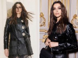 Deepika Padukone takes Paris Fashion Week by storm in her Louis Vuitton leather stud-button coat, high boots, and fierce gaze