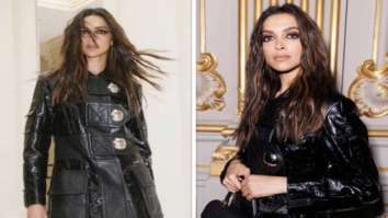 Deepika Padukone takes Paris Fashion Week by storm in her Louis Vuitton leather stud-button coat, high boots, and fierce gaze