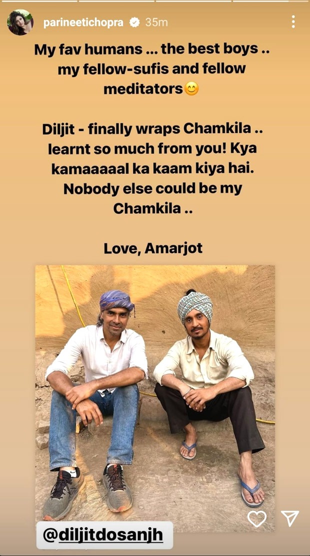Diljit Dosanjh pens a heartfelt note after wrapping Chamkila with Imtiaz Ali; Parineeti Chopra says 'learnt so much'