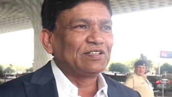 Film producer Jayantilal Gada poses for paps at the airport
