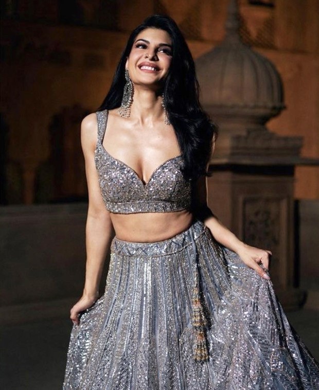 Jacqueline Fernandez is a sight of ethnic bliss in a stunning silver lehenga for her latest song