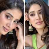 Janhvi Kapoor is a traditional delight in lime green Benarasi saree for NTR 30 launch ceremony