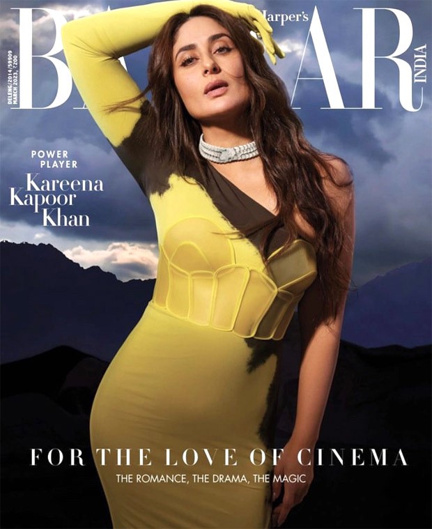 Kareena Kapoor dresses to impress in a yellow one-shoulder dress and rubber corset for the Harper’s Bazaar cover