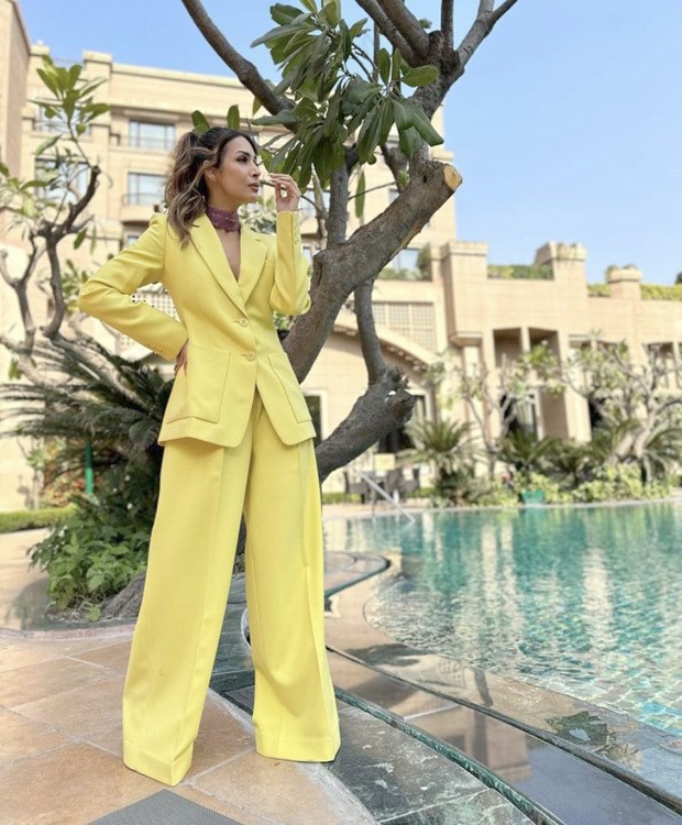 Malaika Arora in head-to-toe yellow pantsuit proves that why monotone pantsuits will always be cool