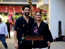 Photos: Aditya Roy Kapur and Mrunal Thakur snapped at the promotions of their film Gumraah in T-Series office