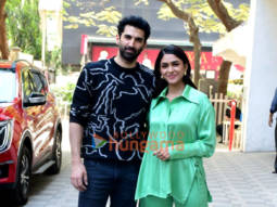 Photos: Aditya Roy Kapur and Mrunal Thakur snapped promoting their film Gumraah