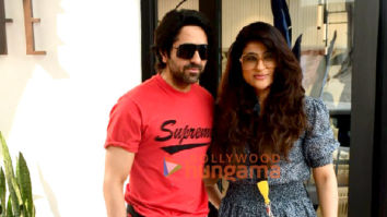 Photos: Ayushmann Khurrana snapped with his family in Juhu