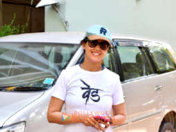 Photos: Genelia D’Souza spotted outside a salon in Bandra