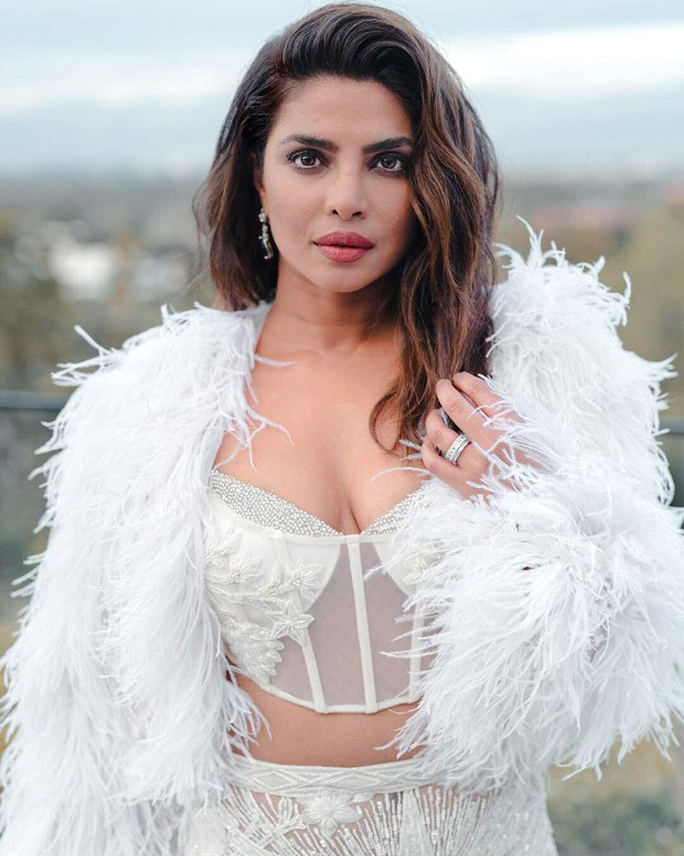 Priyanka Chopra Jonas is blowing up our social media in a white Falguni Shane Peacock corset gown