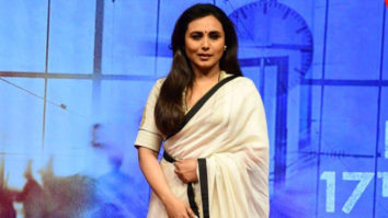 Rani Mukerji poses for paps dressed in a saree