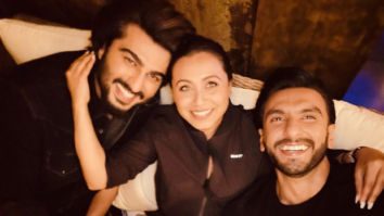 Ranveer Singh and Arjun Kapoor pose with Mrs. Chatterjee Vs Norway star Rani Mukerji, see photo