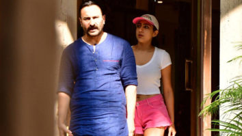 Saif Ali Khan and Sara Ali Khan get snapped together