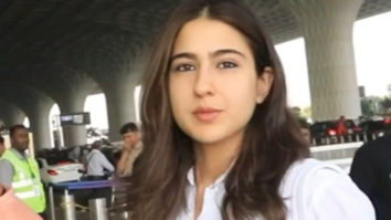 Sara Ali Khan gets clicked at the airport in a white shirt paired with denims
