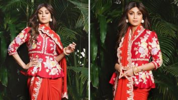 Shilpa Shetty's crimson saree and peplum blouse give ethnic clothing a  contemporary touch : Bollywood News - Bollywood Hungama