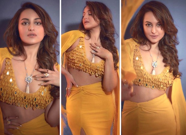 Sonakshi Sinha is turning the town yellow with a yellow coordinated set designed by Arpita Mehta : Bollywood News
