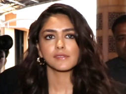 The ever gorgeous Mrunal Thakur gets clicked at the trailer launch of Gumraah