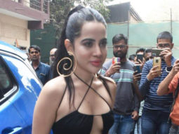 Uorfi Javed sports transparent plastic as skirt & risque black monokini as she gets clicked in the city