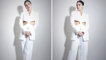 Bhumi Pednekar elevates power dressing to ultra-glam heights in a bold cut-out white pantsuit