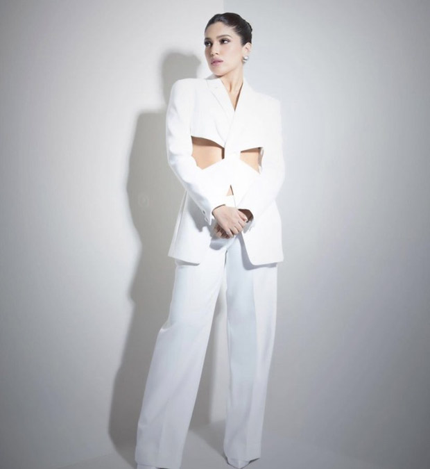 Bhumi Pednekar elevates power dressing to ultra-glam heights in a bold cut-out white pantsuit