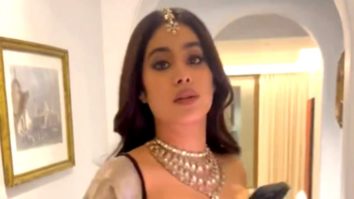 Janhvi Kapoor looks magnificent in her gorgeous black & golden striped dress