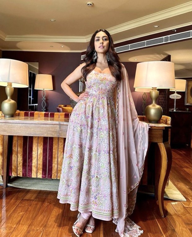 Mrunal Thakur's gorgeous multicoloured anarkali by Anita Dongre slays the ethnic wear game