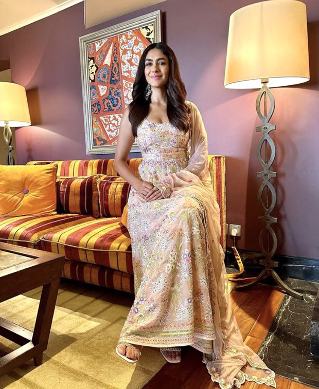 Mrunal Thakur's gorgeous multicoloured anarkali by Anita Dongre slays the ethnic wear game