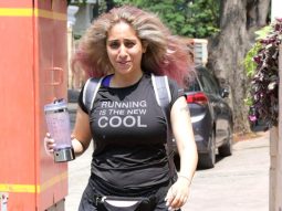 Neha Bhasin waves at paps as she heads towards her gym
